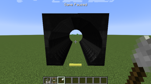 A rail connected along with a circular tunnel