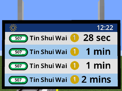 The destination text is now properly scaled