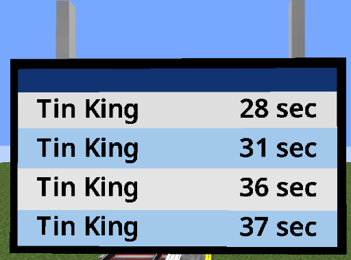 A correctly looking PIDS with 4 arrivals, including the arrival time
